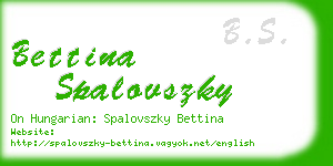 bettina spalovszky business card